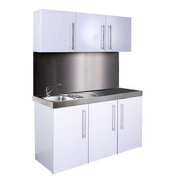 1500mm Commercial Eyeline Bronze Mini Kitchen with Wall Cupboards